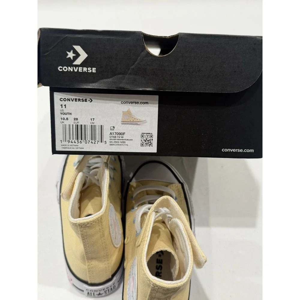 Converse Chuck Taylor All Star High Top Lace Up Sneaker Yellow Kids 11 A17090F